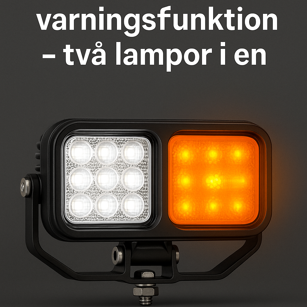 BACKLJUS MED VARNINGSFUNKTION – TVÅ LAMPOR I EN